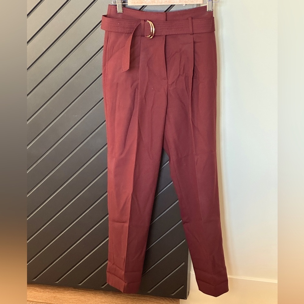 Reiss wool trousers w metal buckle belt. Size 2. Excellent condition. - Picture 5 of 9